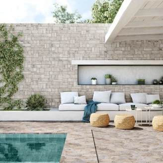 Gulvflis <strong>Esla</strong>  Stonework Hvit Matt Relieff 44x66 cm